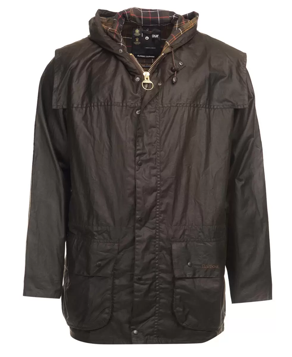 Barbour Classic Durham® Wax Jacket Olive Waxed Jackets Men Easy - 1