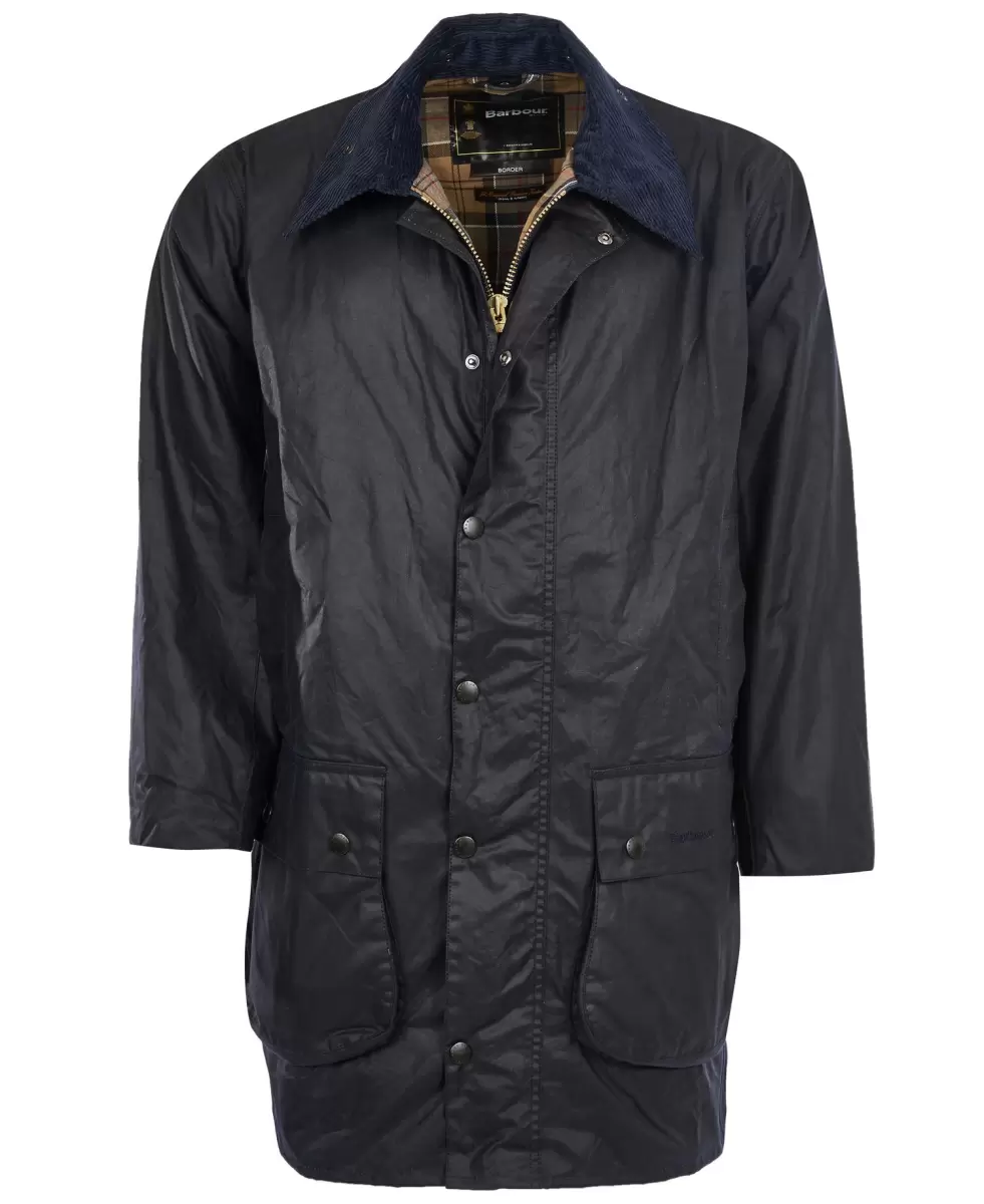 Trendy Waxed Jackets Men Sage Barbour Border® Wax Jacket - 1