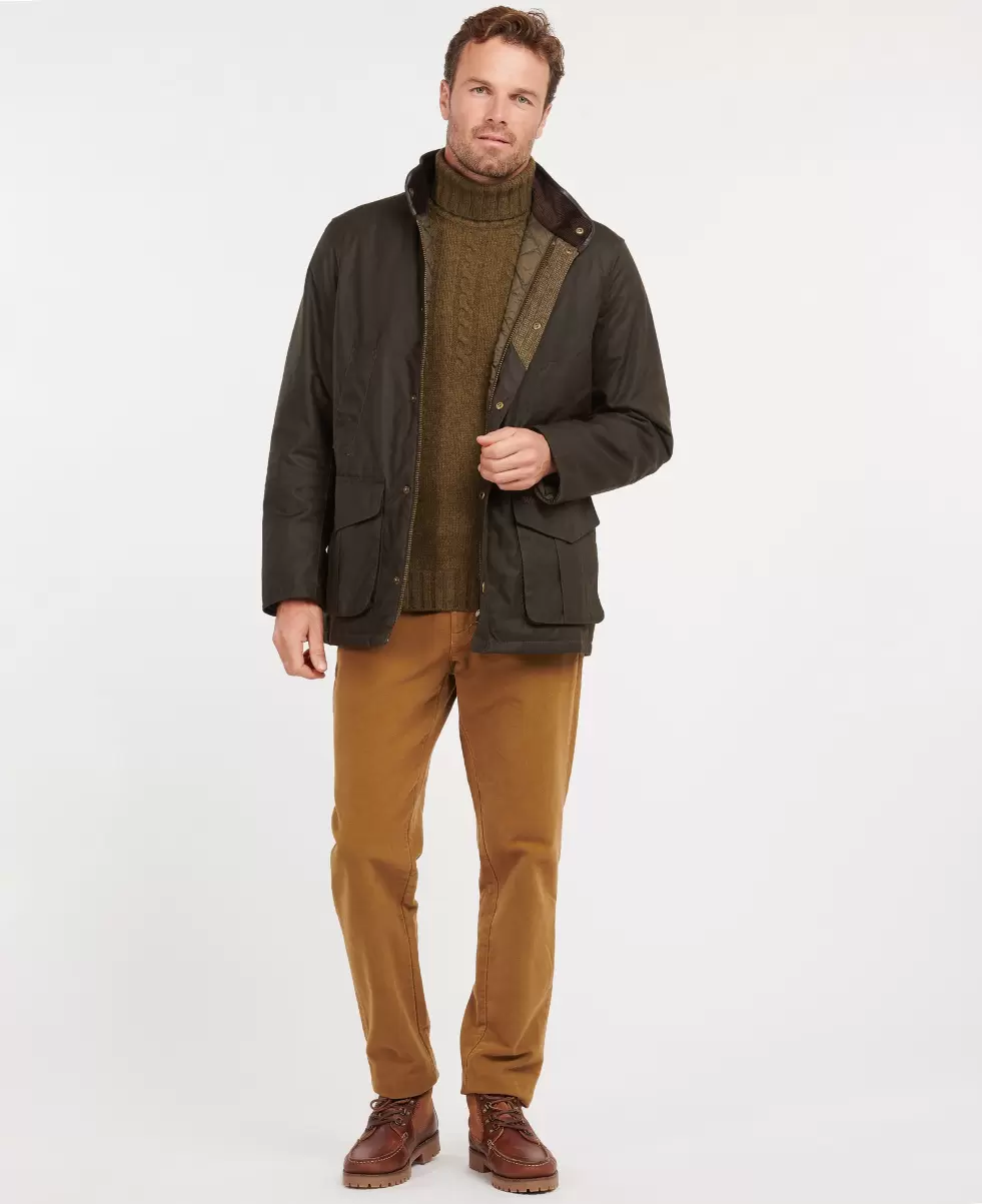 Waxed Jackets Olive Barbour Hereford Wax Jacket Men Special - 2