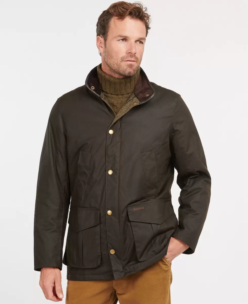 Waxed Jackets Olive Barbour Hereford Wax Jacket Men Special