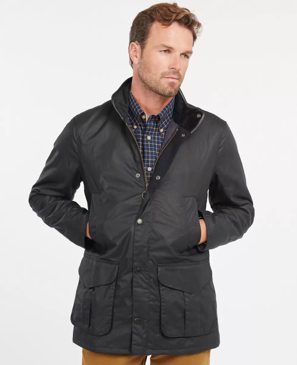 Barbour Hereford Wax Jacket Olive Men Waxed Jackets User-Friendly