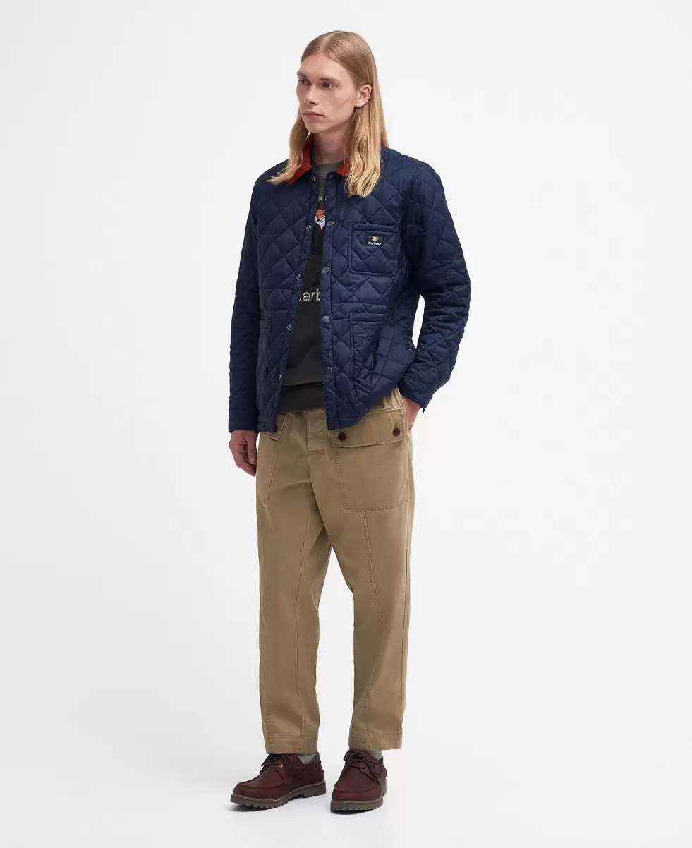 Luxurious Quilted Jackets Classic Navy Men Barbour X Maison Kitsuné Kenning Quilted Jacket - 2