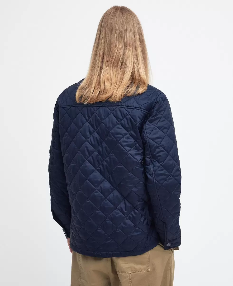 Luxurious Quilted Jackets Classic Navy Men Barbour X Maison Kitsuné Kenning Quilted Jacket - 3
