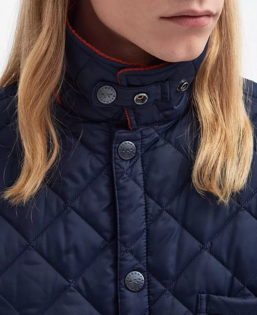 Luxurious Quilted Jackets Classic Navy Men Barbour X Maison Kitsuné Kenning Quilted Jacket - 7