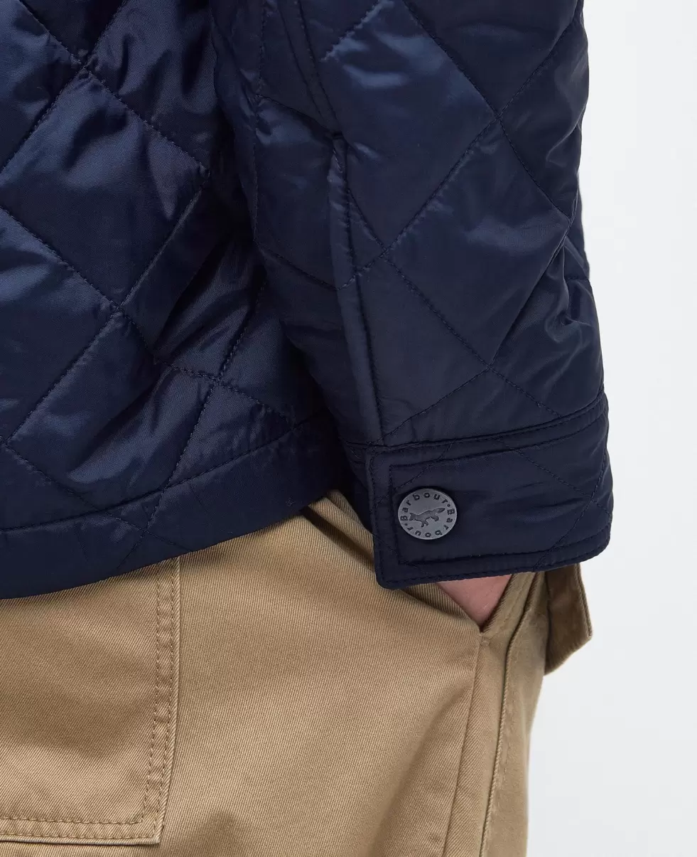 Luxurious Quilted Jackets Classic Navy Men Barbour X Maison Kitsuné Kenning Quilted Jacket - 8