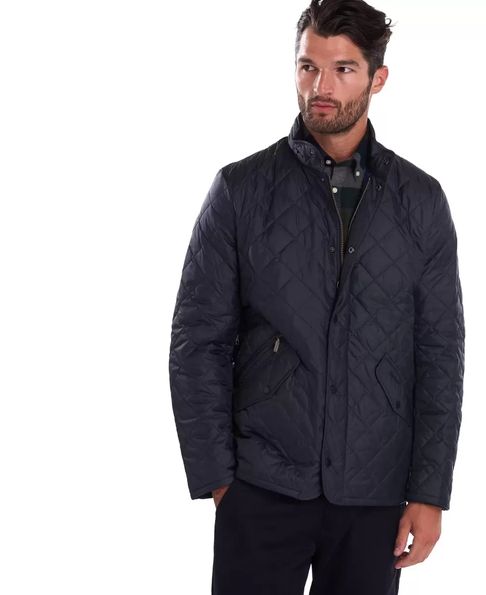 Barbour Flyweight Chelsea Quilted Jacket Black Trendy Men Quilted Jackets - 5