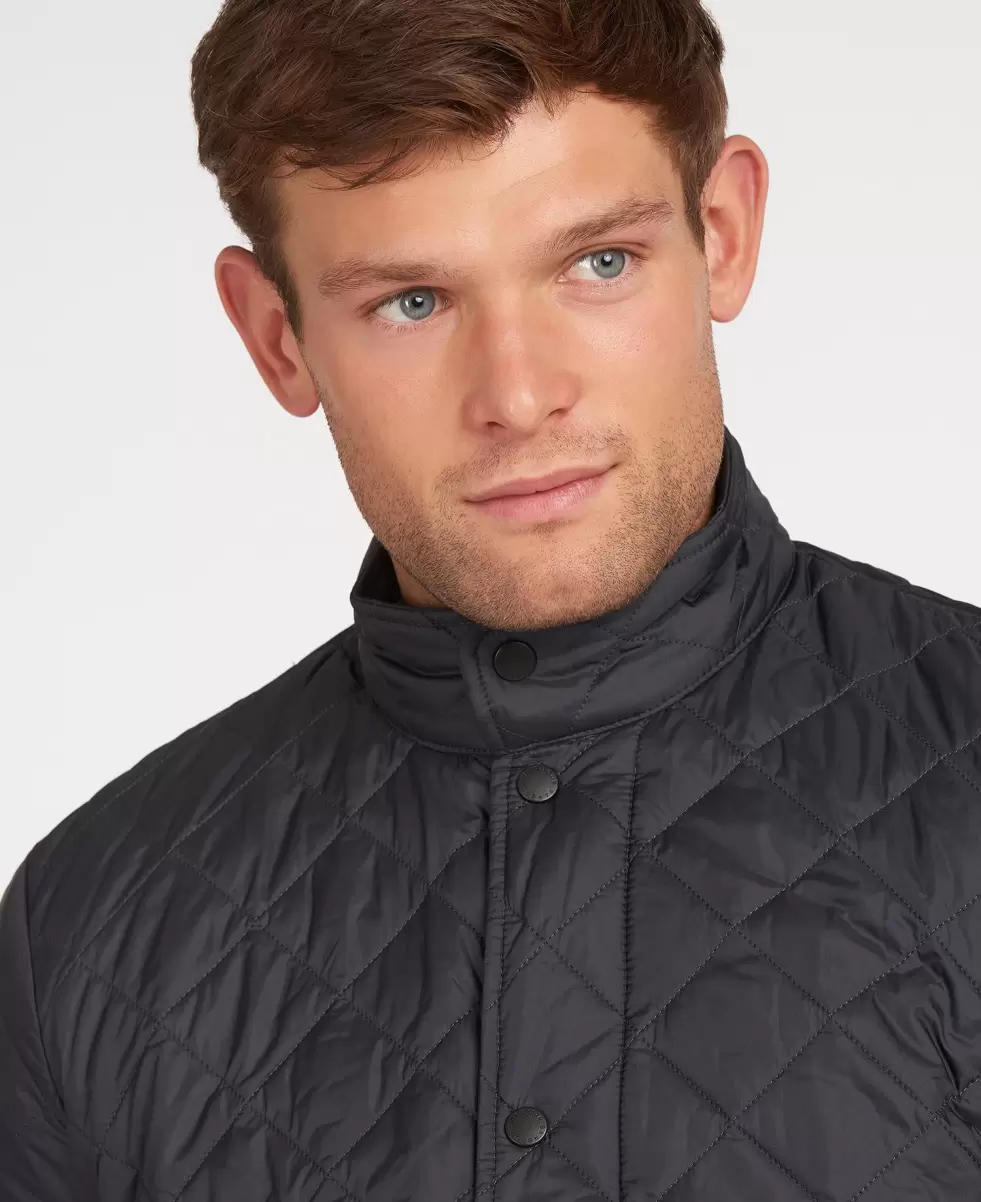 Barbour Flyweight Chelsea Quilted Jacket Black Trendy Men Quilted Jackets - 9