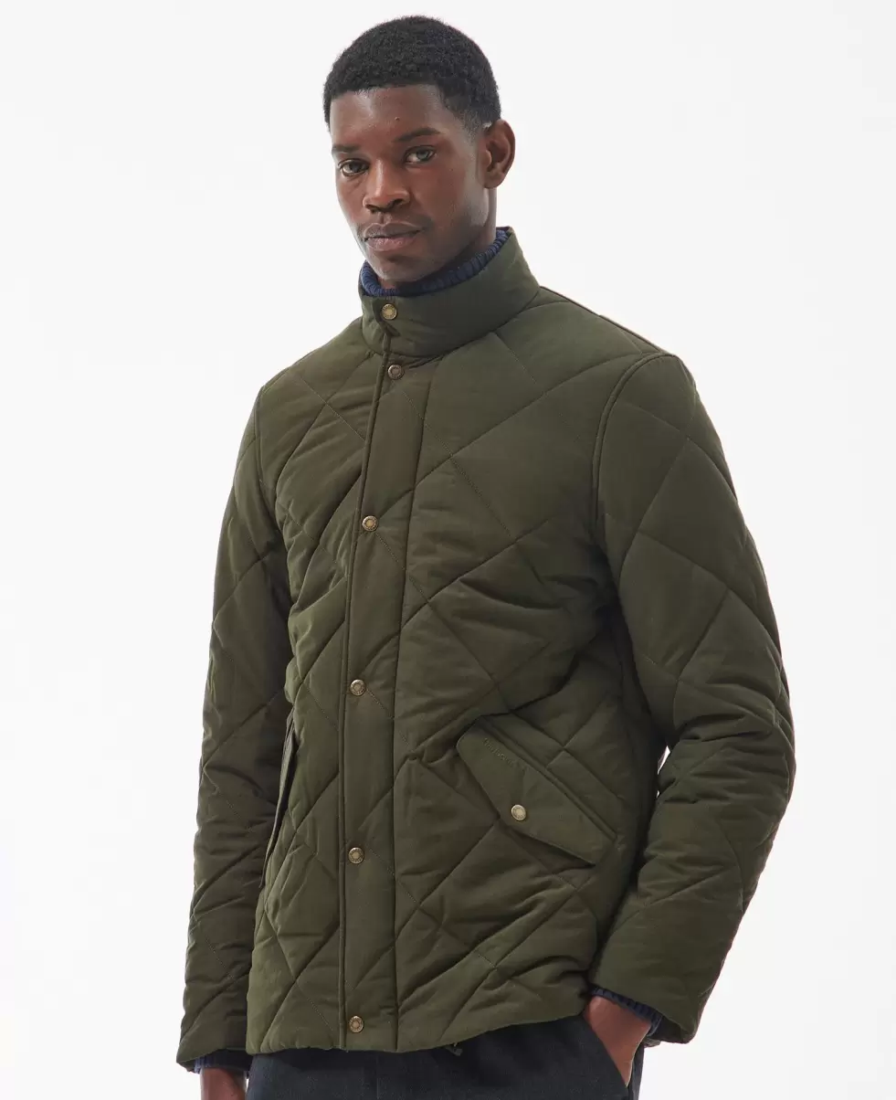 Green Barbour Winter Chelsea Quilted Jacket Quilted Jackets Cutting-Edge Men - 4