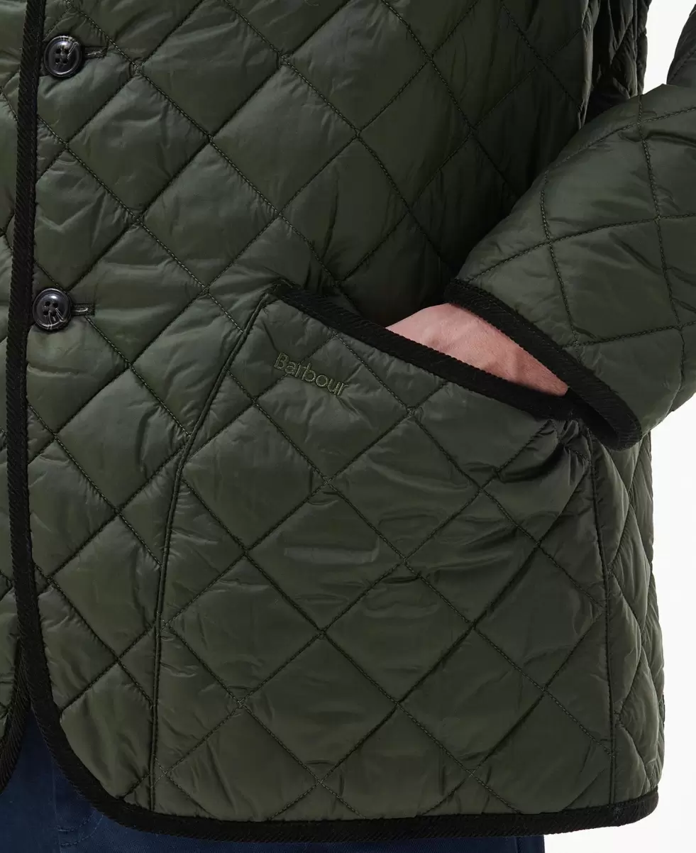 Green Barbour Modern Liddesdale Quilted Jacket Quilted Jackets Reliable Men - 6