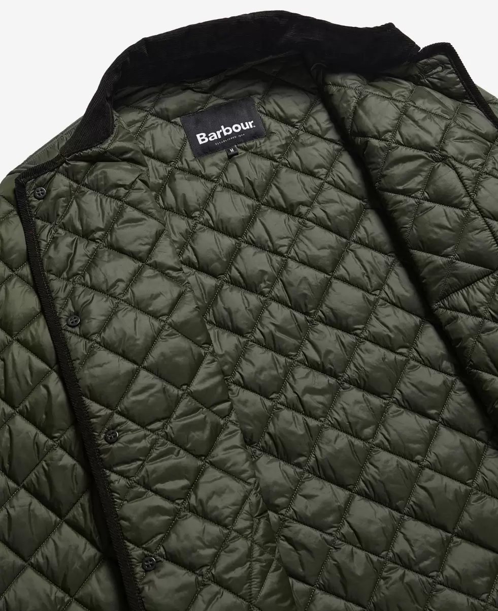Green Barbour Modern Liddesdale Quilted Jacket Quilted Jackets Reliable Men - 8