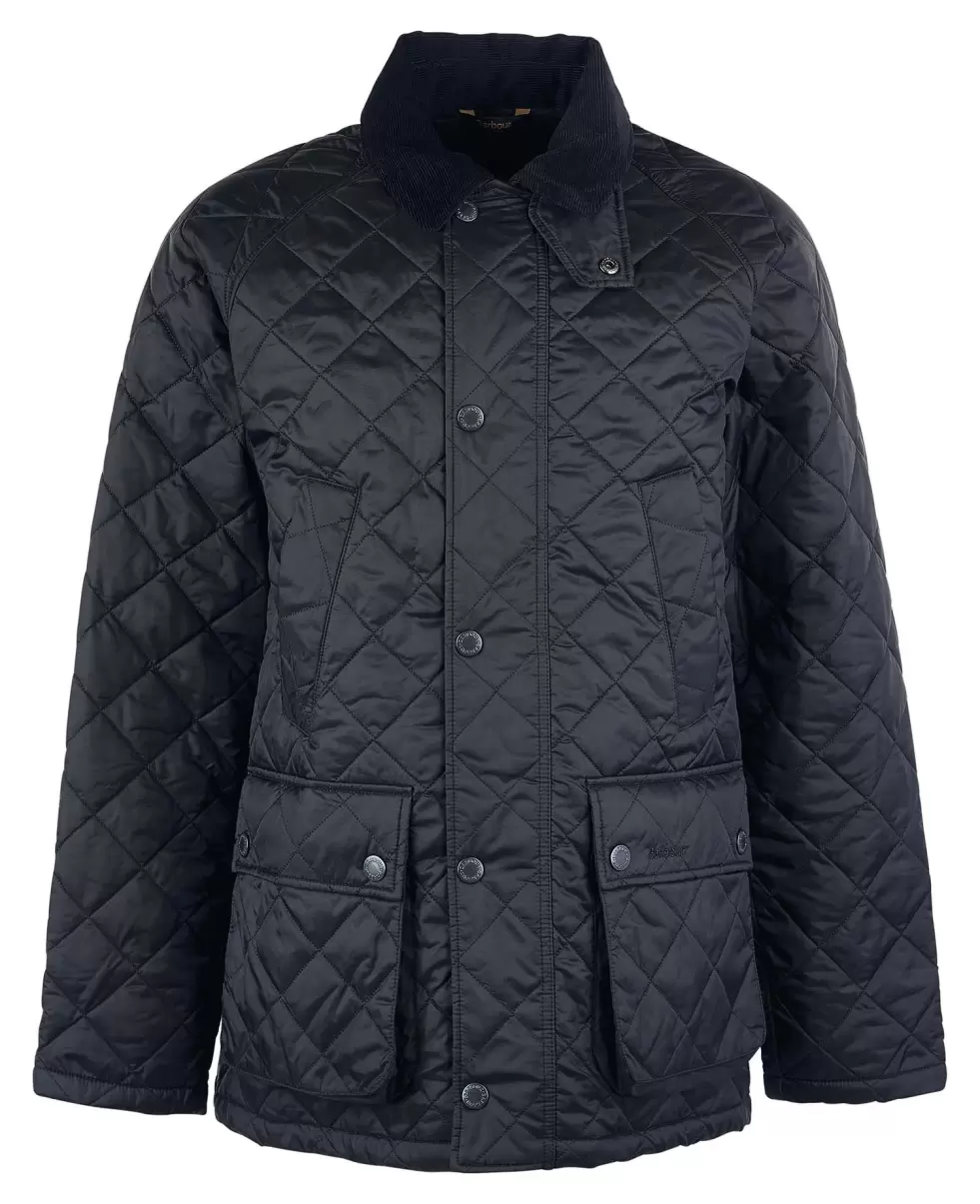 Quilted Jackets Men Buy Black Barbour Ashby Quilted Jacket - 1