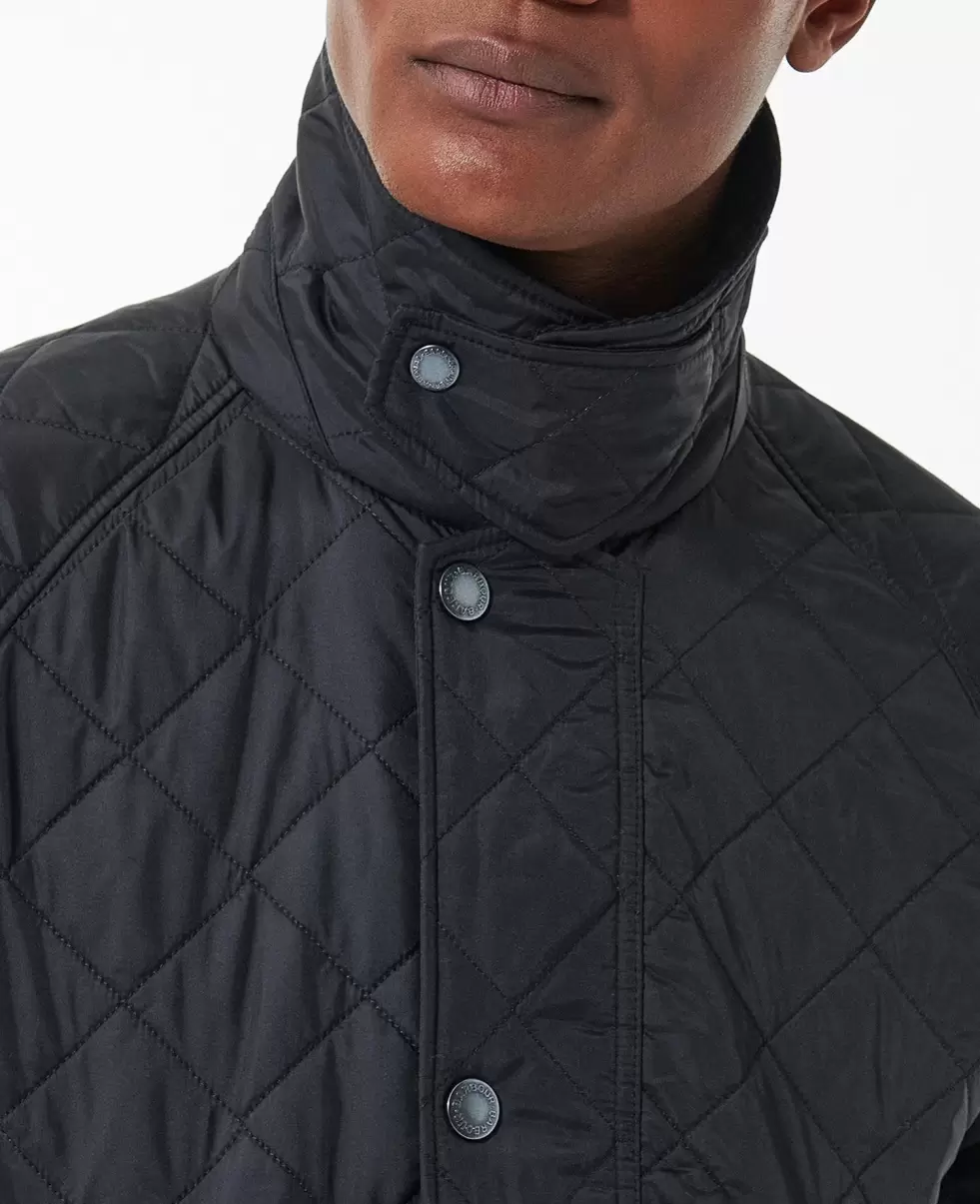 Quilted Jackets Men Buy Black Barbour Ashby Quilted Jacket - 5
