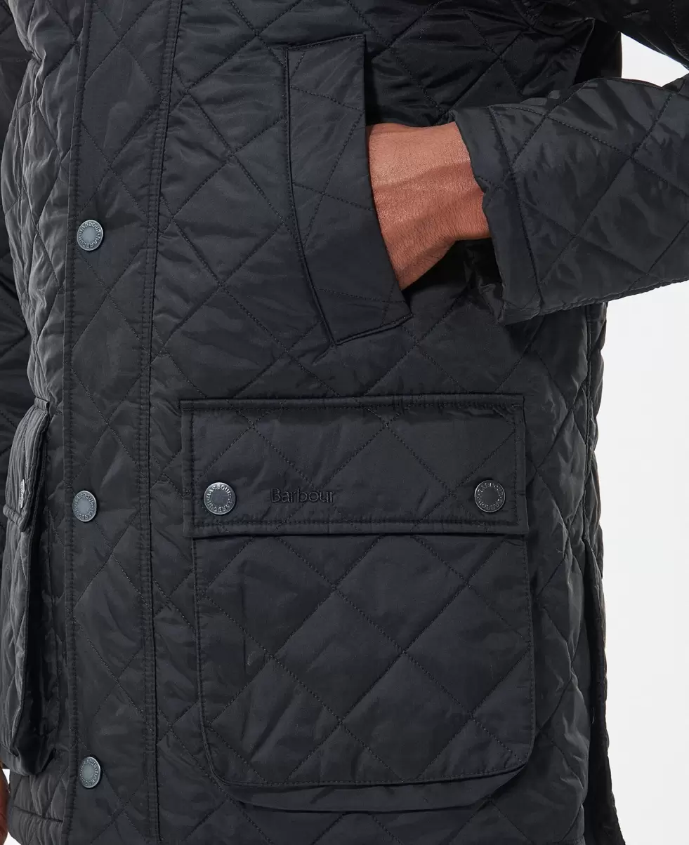 Quilted Jackets Men Buy Black Barbour Ashby Quilted Jacket - 6