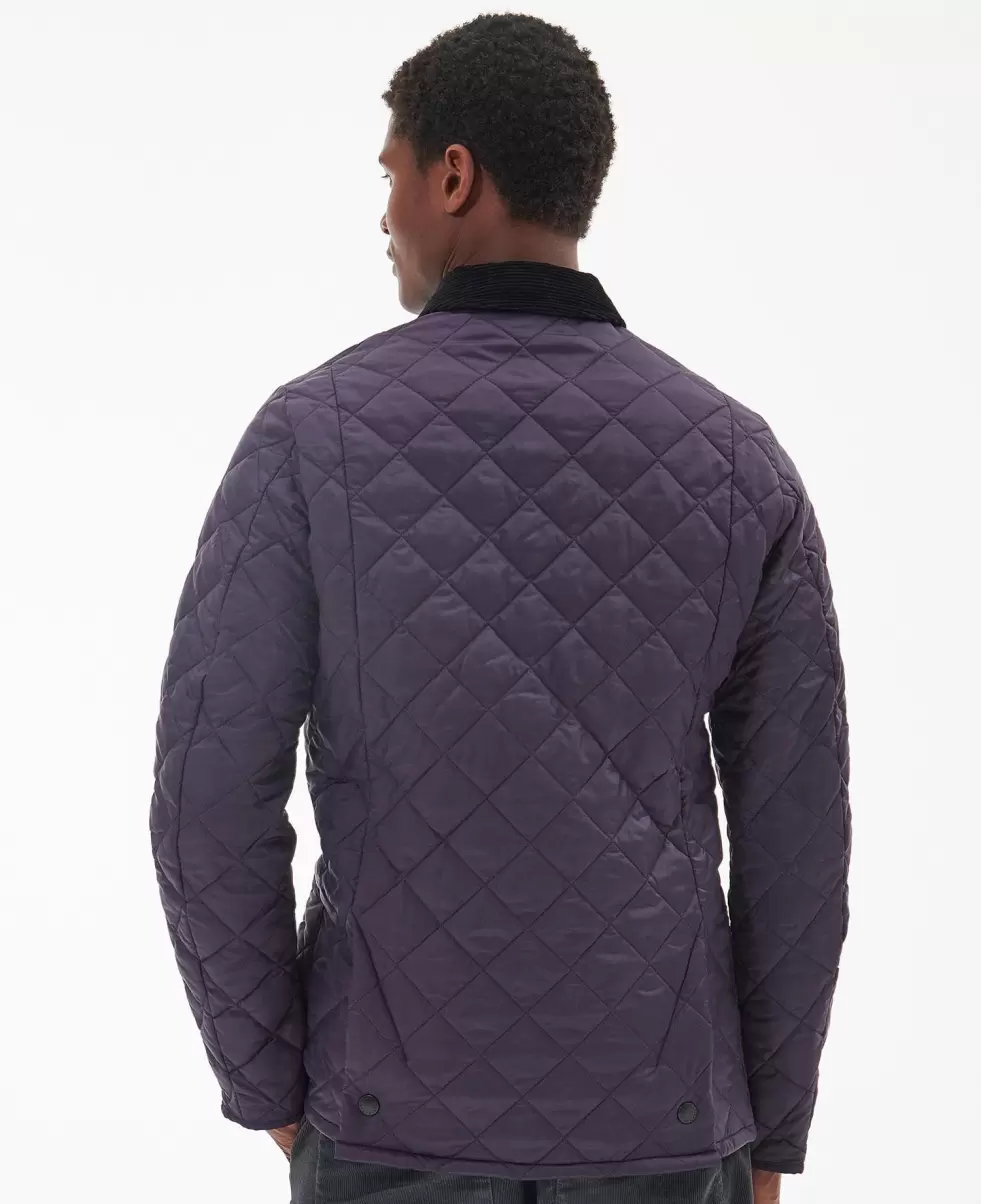 Efficient Men Quilted Jackets Barbour Heritage Liddesdale Quilted Jacket Purple - 3