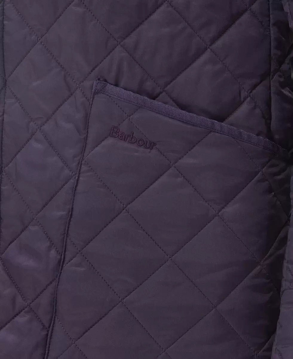 Efficient Men Quilted Jackets Barbour Heritage Liddesdale Quilted Jacket Purple - 5