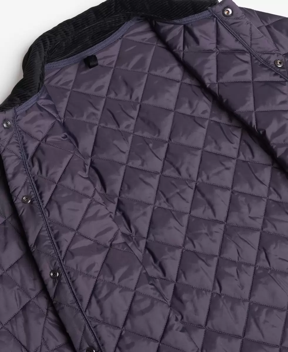 Efficient Men Quilted Jackets Barbour Heritage Liddesdale Quilted Jacket Purple - 6