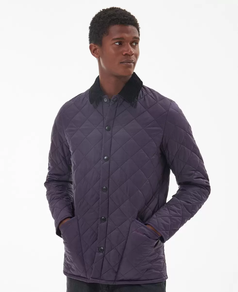 Efficient Men Quilted Jackets Barbour Heritage Liddesdale Quilted Jacket Purple