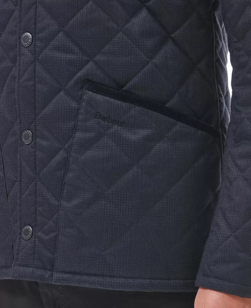 Quilted Jackets Navy Men Barbour Heritage Liddesdale Checked Quilted Jacket Trusted - 5