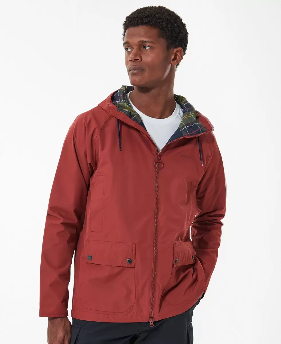 Waterproof Jackets Reduced To Clear Brown Men Barbour Hooded Domus Jacket