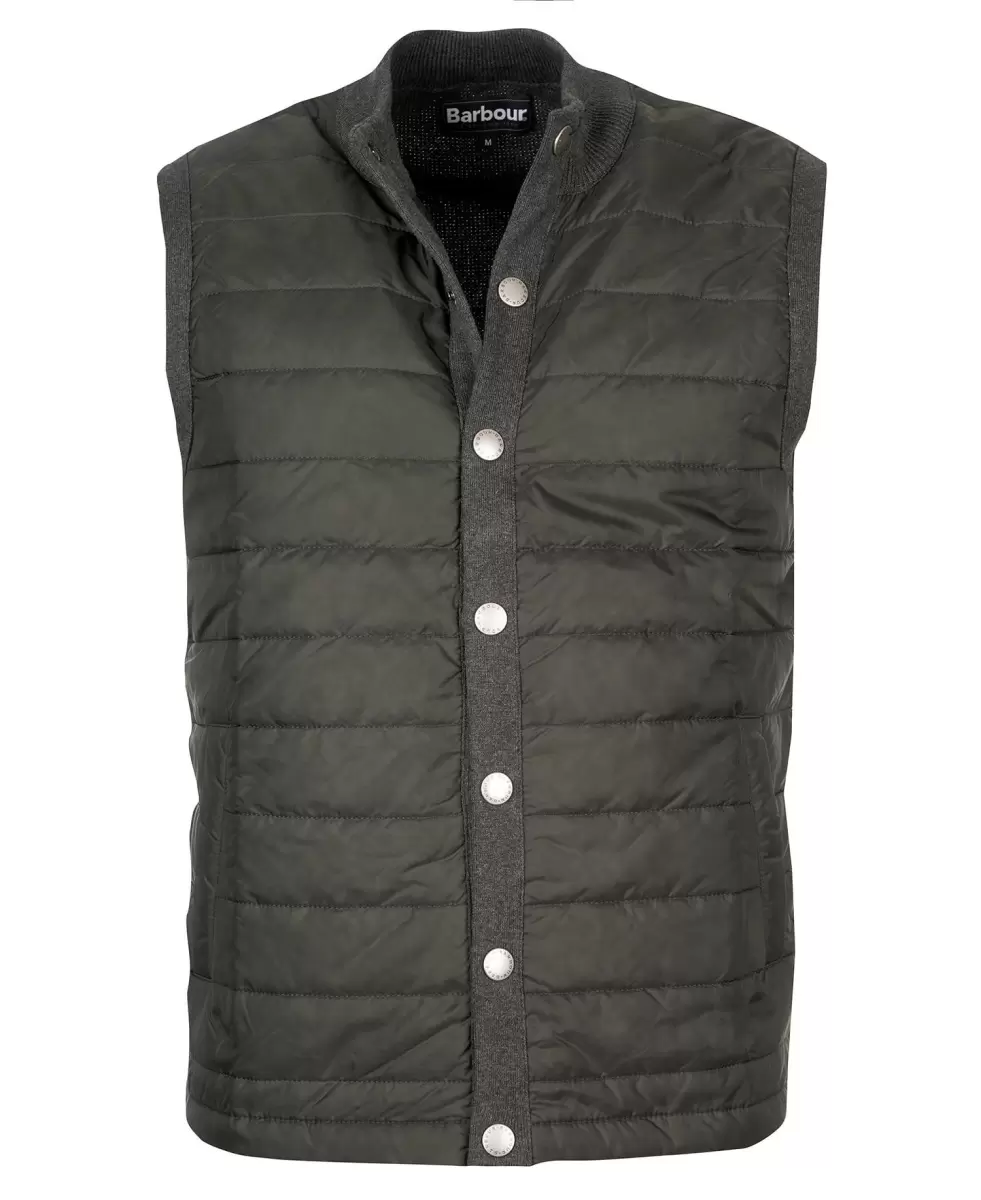 Men Well-Built Barbour Essential Gilet Charcoal Gilets & Liners - 1