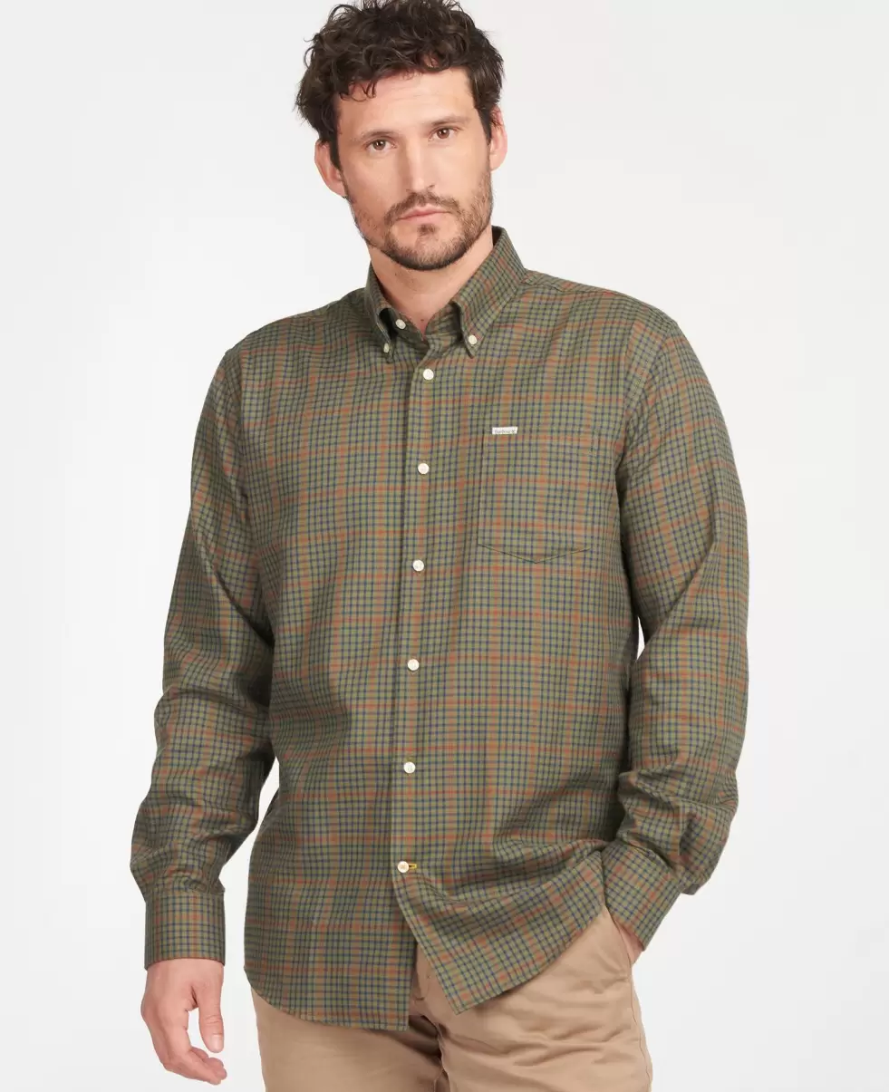 Barbour Henderson Thermo Weave Shirt Limited Navy Men Shirts