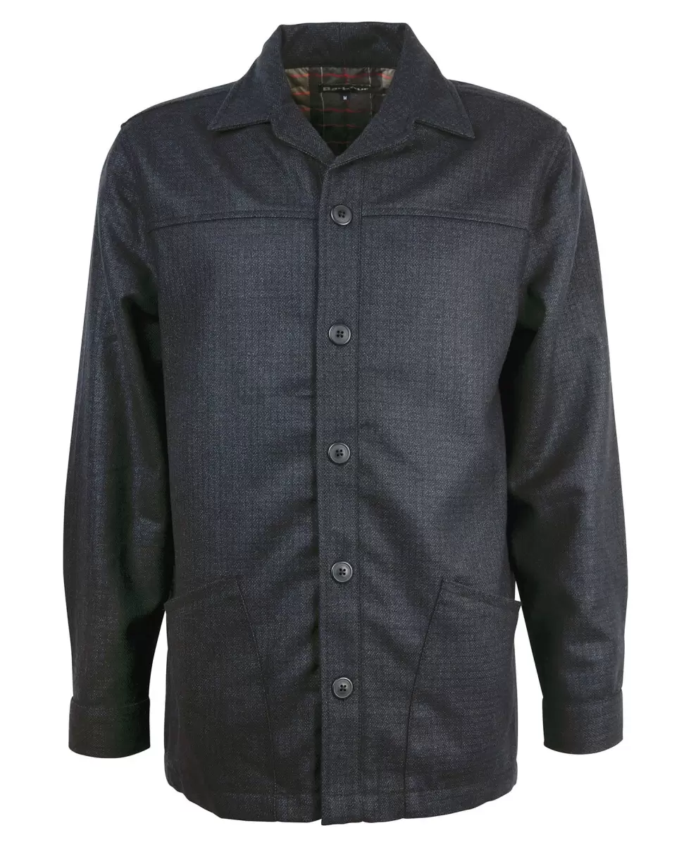 Shirts Men High Quality Barbour Stonefort Regular Fit Overshirt Grey - 1