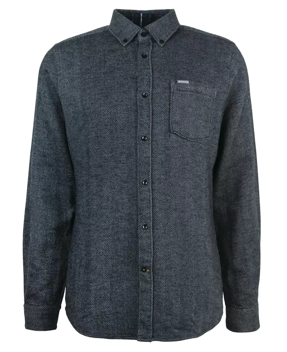 Grey Men Barbour Robertson Tailored Shirt Sleek Shirts - 1