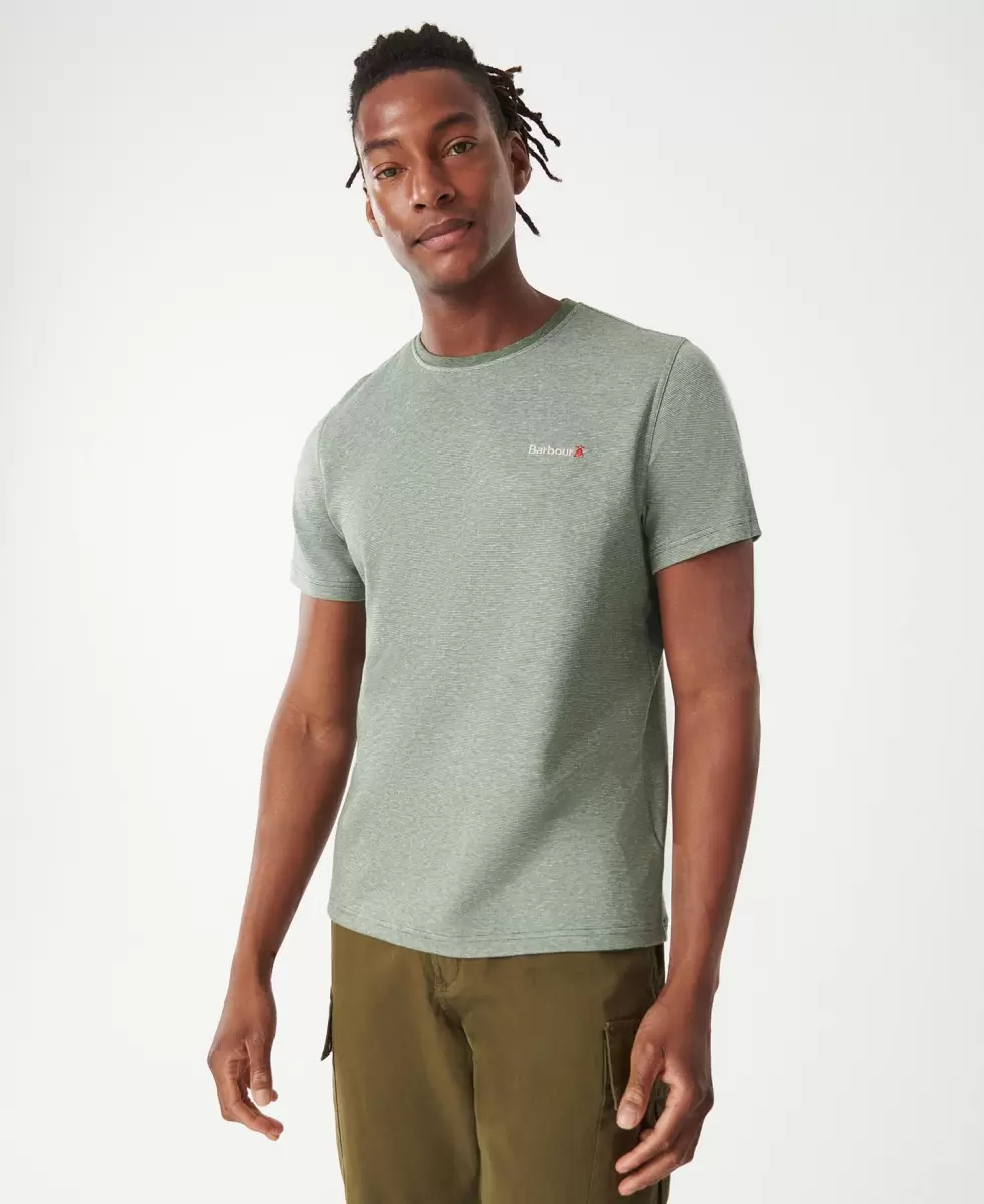 Men Wholesome Barbour Pluckley T-Shirt Burnt Olive T-Shirts