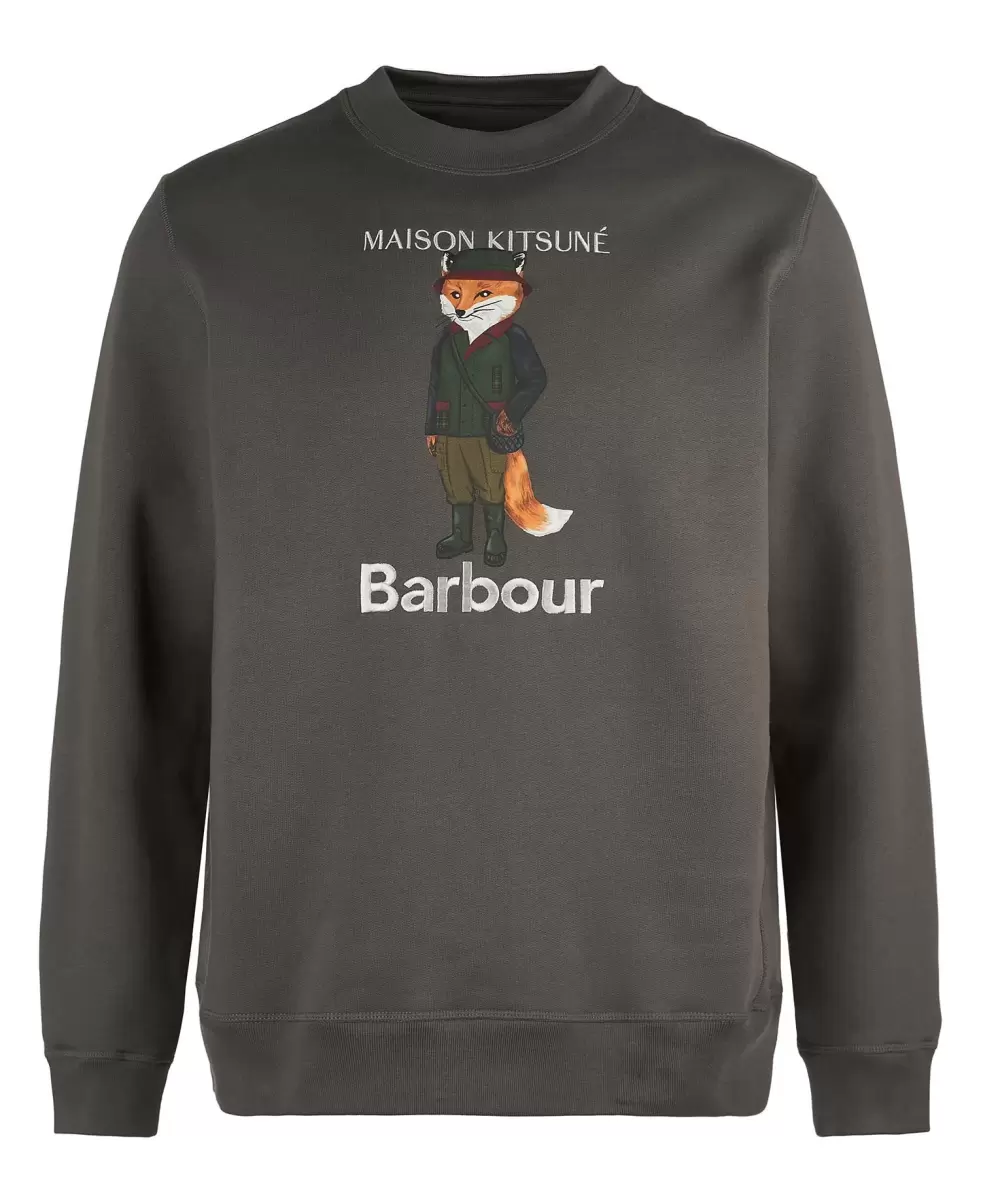 Men Uniform Green Efficient Hoodies & Sweatshirts Barbour X Maison Kitsuné Beaufort Fox Sweatshirt - 1