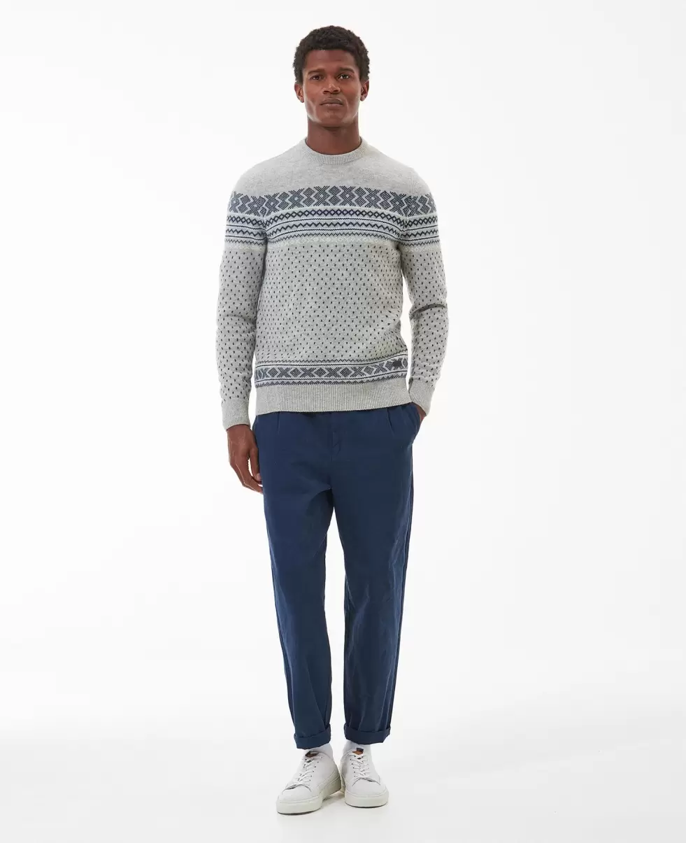 Grey Jumpers Luxury Men Barbour Essential Fairisle Sweatshirt - 2