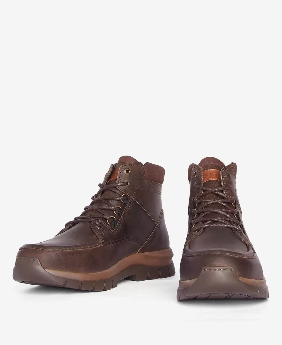 Brown Men Boots Eco-Friendly Barbour Wilkinson Derby Boots - 4