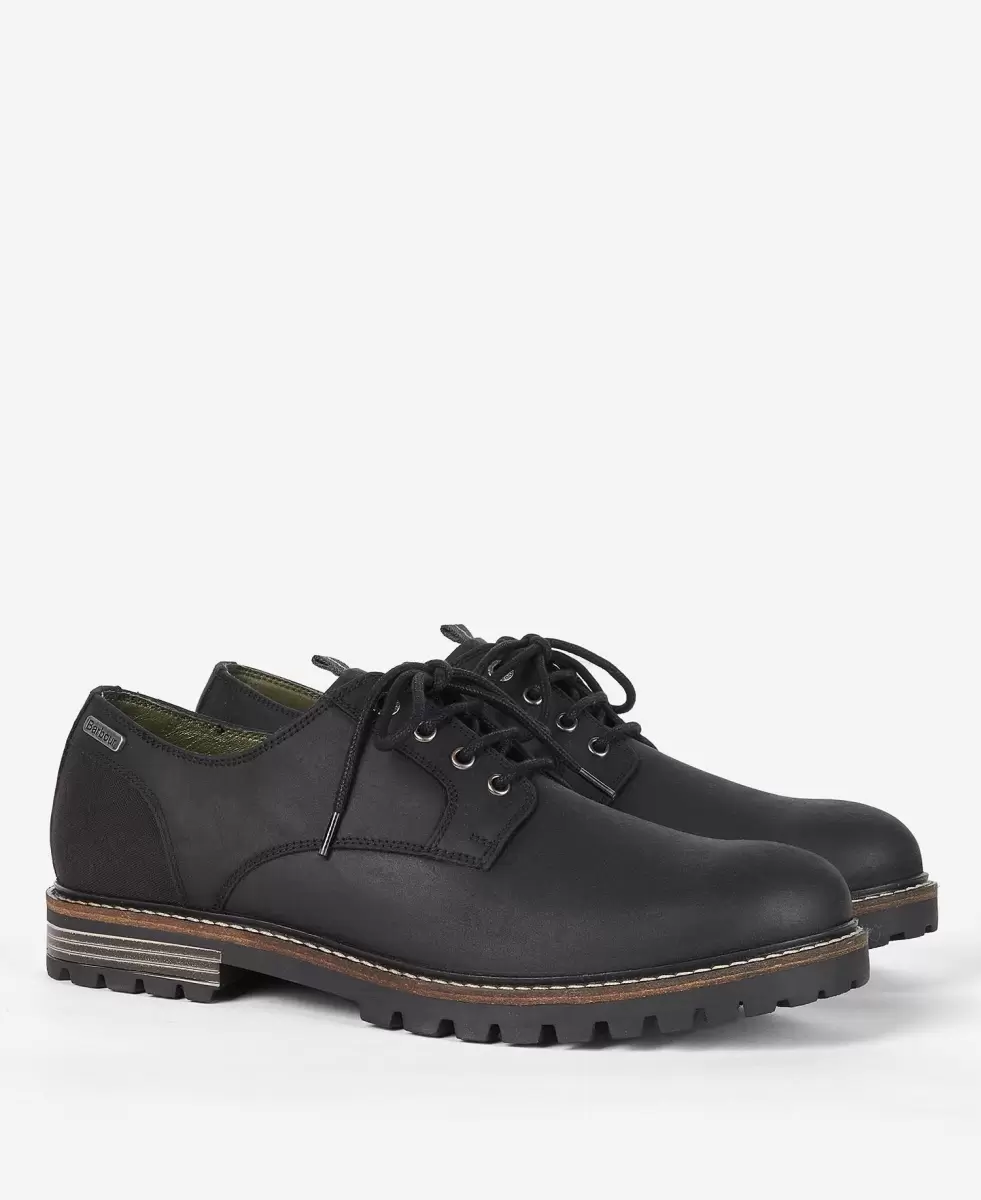 Streamlined Men Barbour Sandstone Derby Shoes Shoes Black - 1