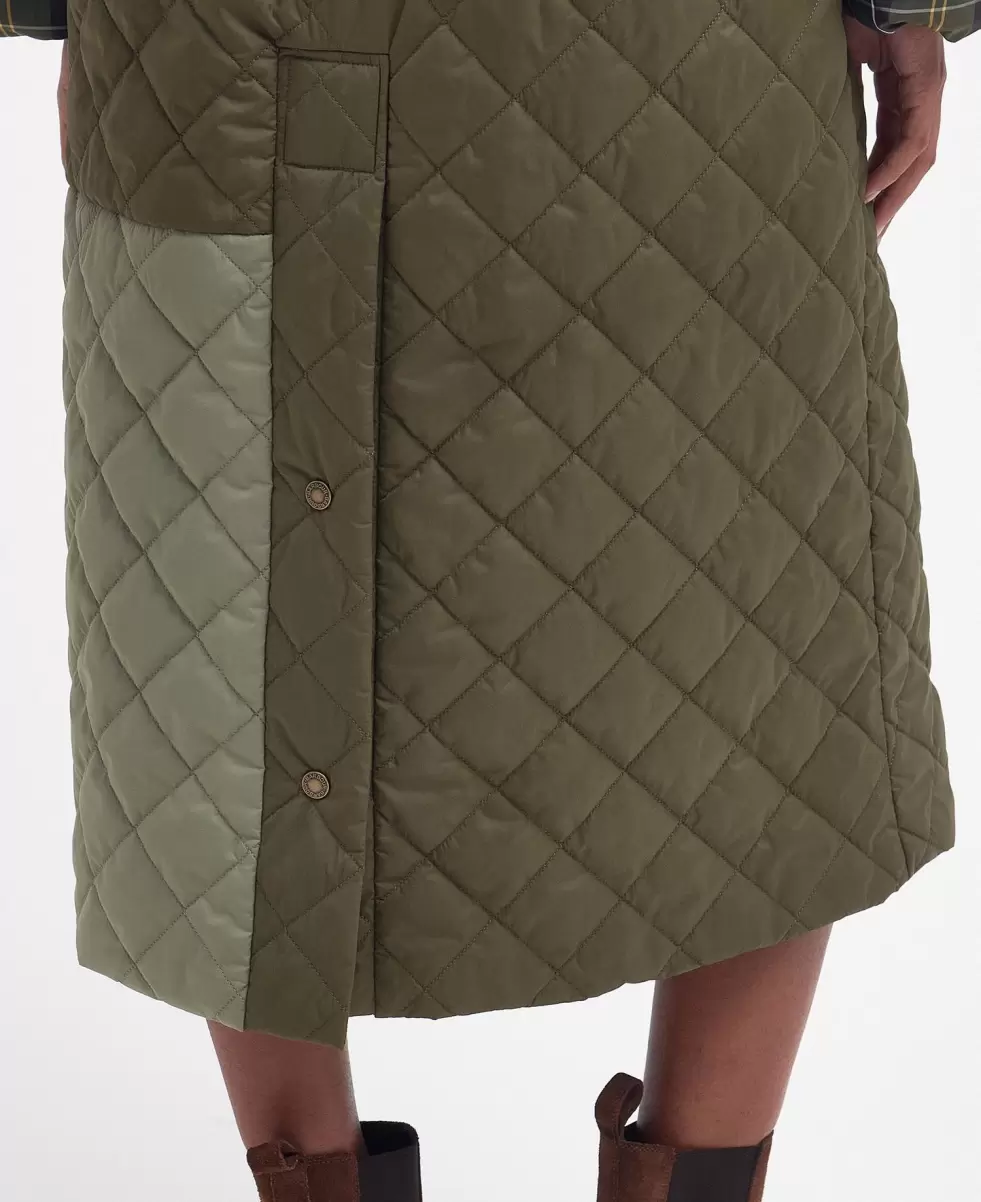 Quilted Jackets Ingenious Green Barbour X Ganni Burghley Quilted Jacket Women - 5