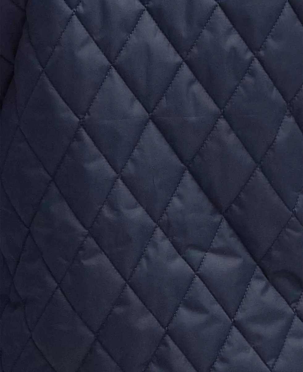 Women Quilted Jackets Enrich Barbour X Ganni Reversible Betty Liner Navy - 10