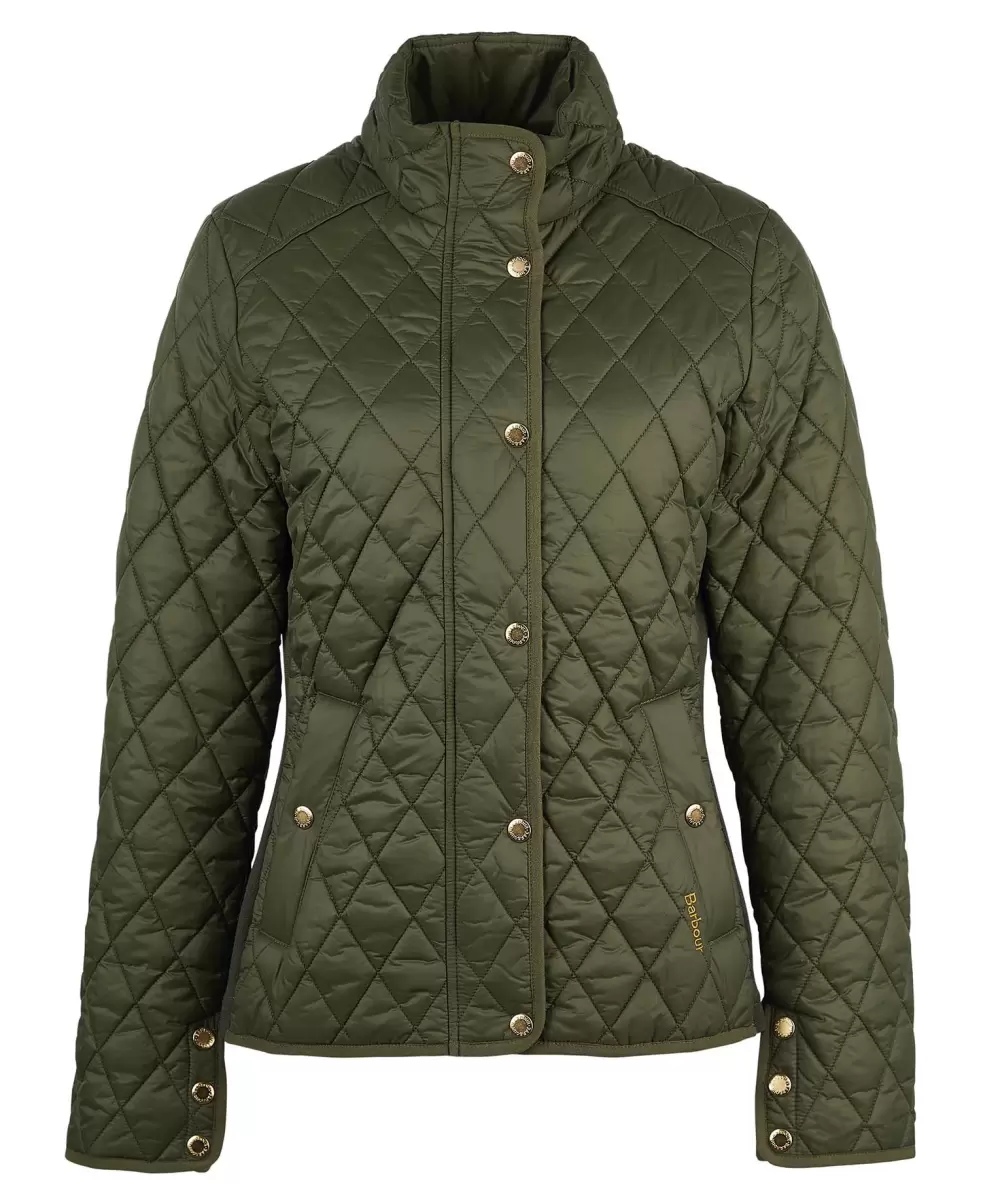 Green Barbour Yarrow Quilted Jacket User-Friendly Women Quilted Jackets - 1