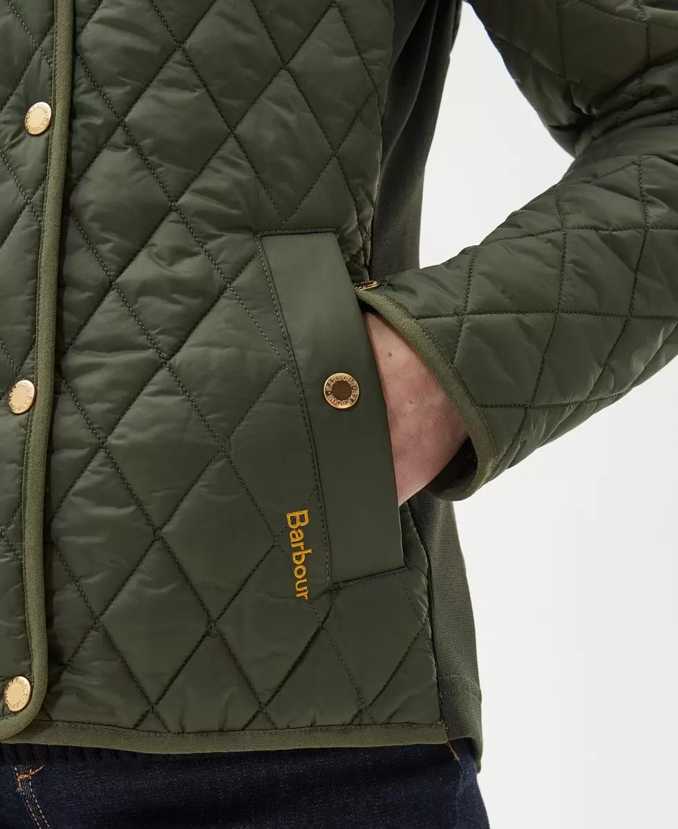Green Barbour Yarrow Quilted Jacket User-Friendly Women Quilted Jackets - 5