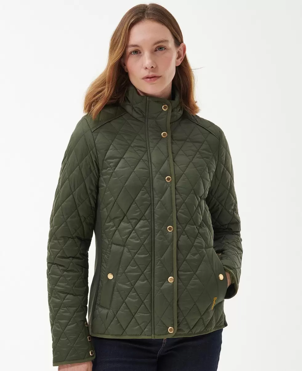Green Barbour Yarrow Quilted Jacket User-Friendly Women Quilted Jackets