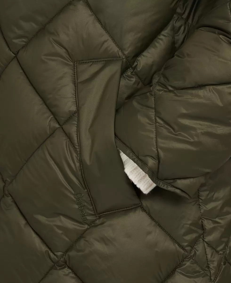 Barbour Sandyford Quilted Jacket Women Cutting-Edge Sage/Ancient Quilted Jackets - 7