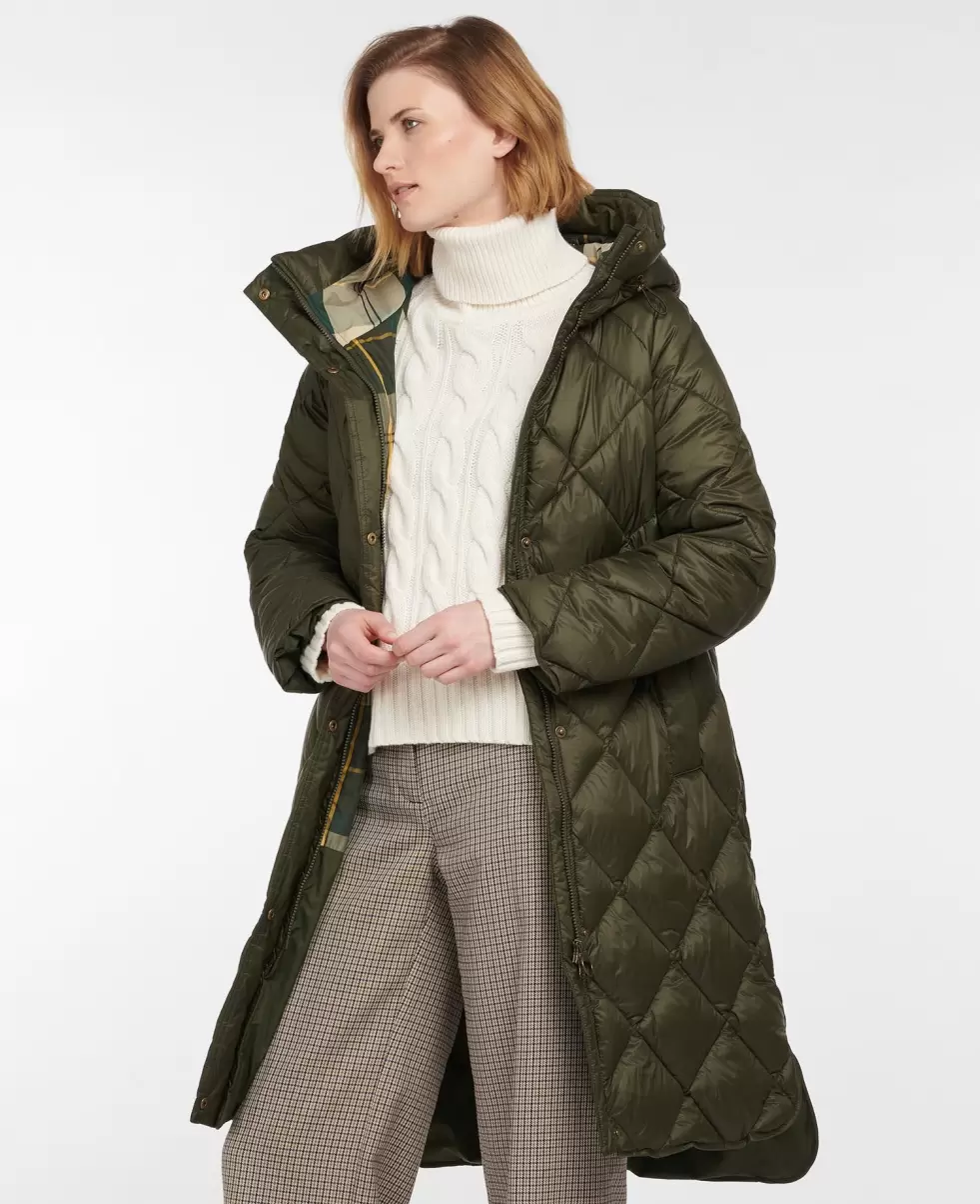 Barbour Sandyford Quilted Jacket Women Cutting-Edge Sage/Ancient Quilted Jackets