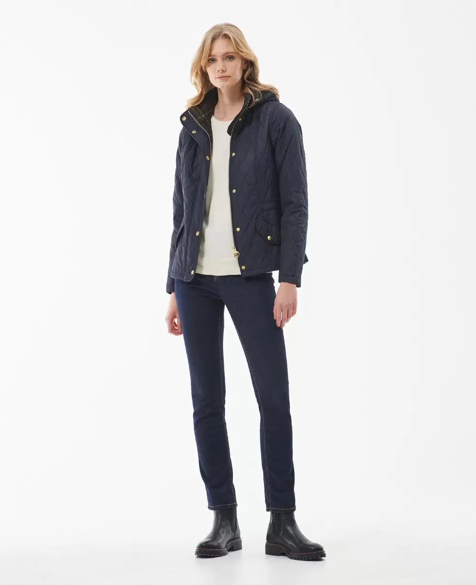 Women Navy/Classic Chic Barbour Millfire Quilted Jacket Quilted Jackets - 2