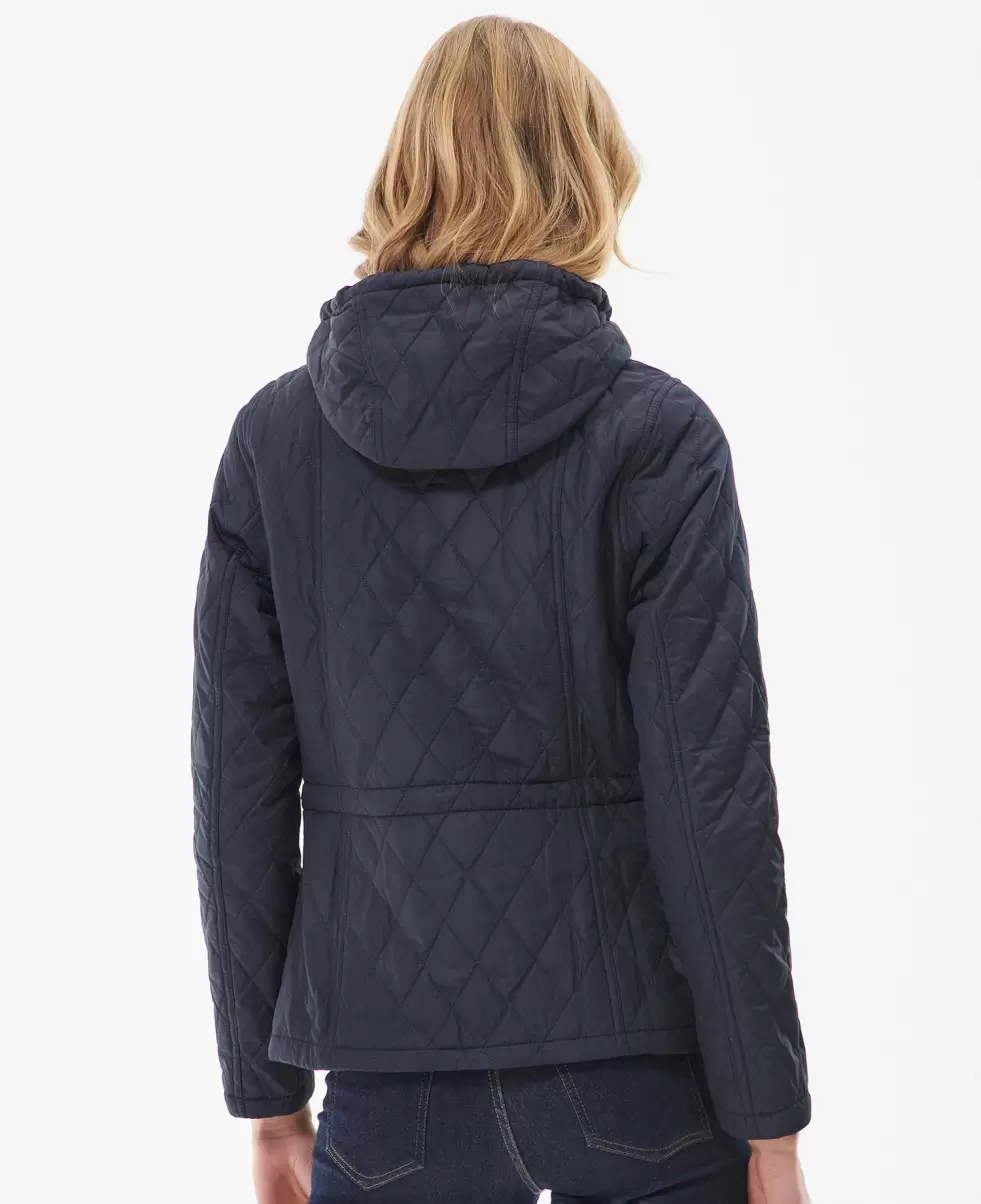 Women Navy/Classic Chic Barbour Millfire Quilted Jacket Quilted Jackets - 3