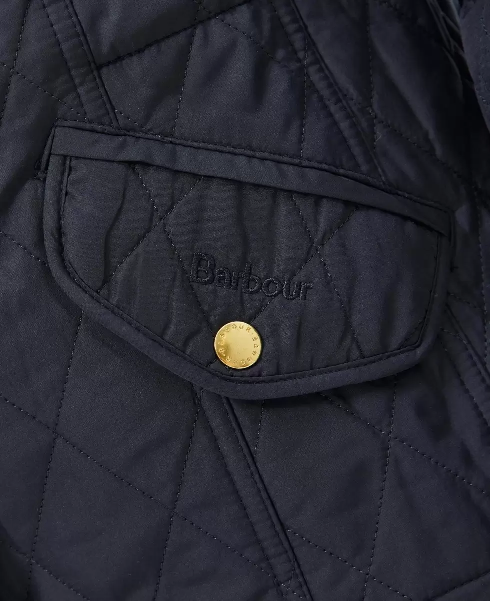 Women Navy/Classic Chic Barbour Millfire Quilted Jacket Quilted Jackets - 6