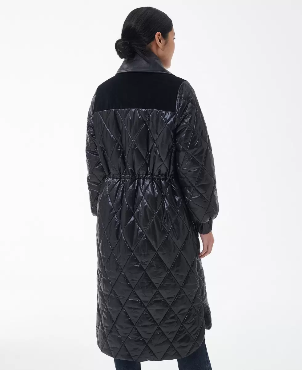 Elegant Black Barbour Premium Marsett Quilted Jacket Quilted Jackets Women - 3