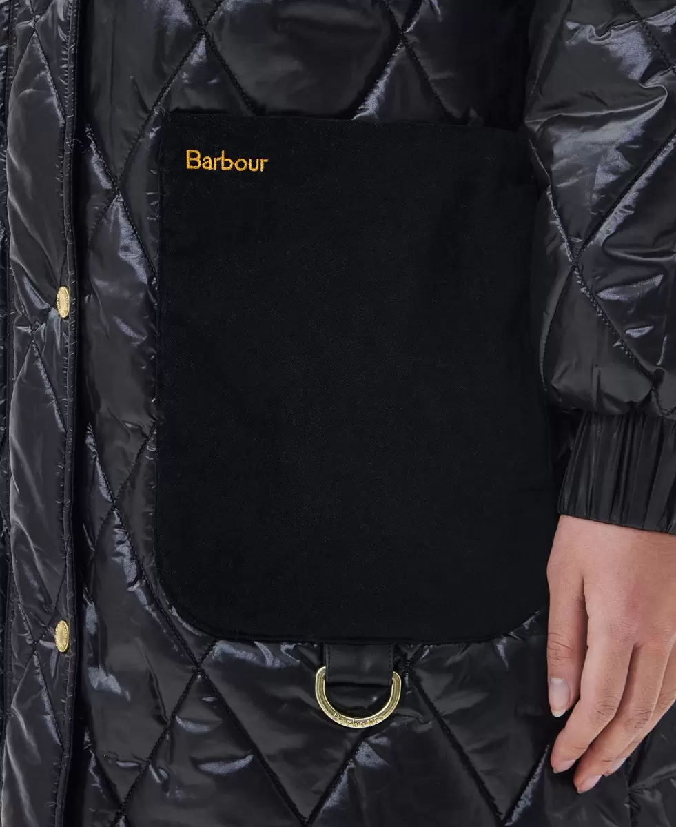 Elegant Black Barbour Premium Marsett Quilted Jacket Quilted Jackets Women - 5