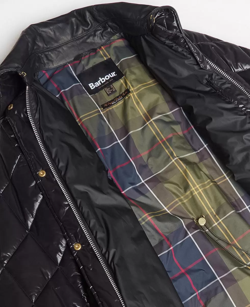 Elegant Black Barbour Premium Marsett Quilted Jacket Quilted Jackets Women - 6