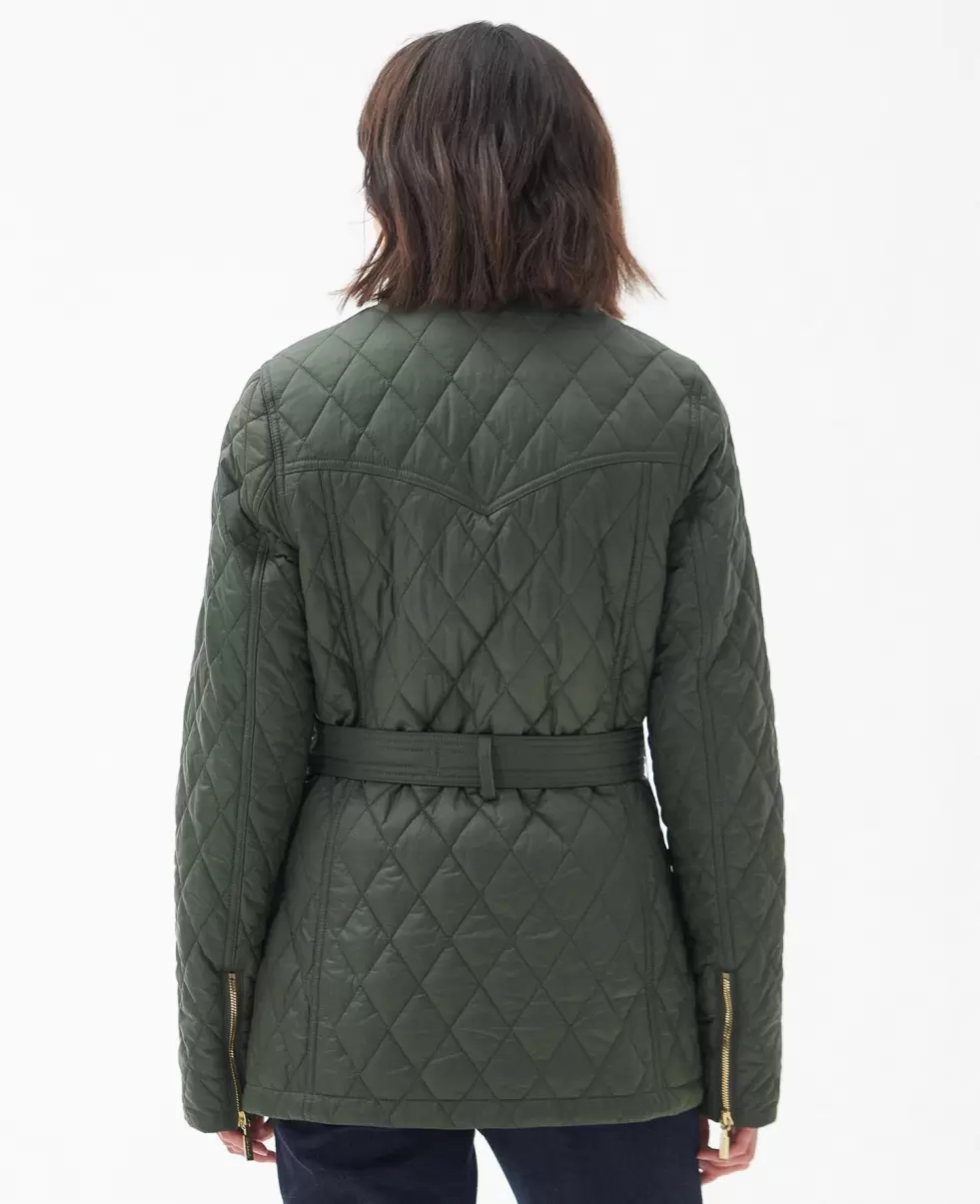 Quilted Jackets Must-Go Prices Women Green Barbour Country Utility Quilted Jacket - 3