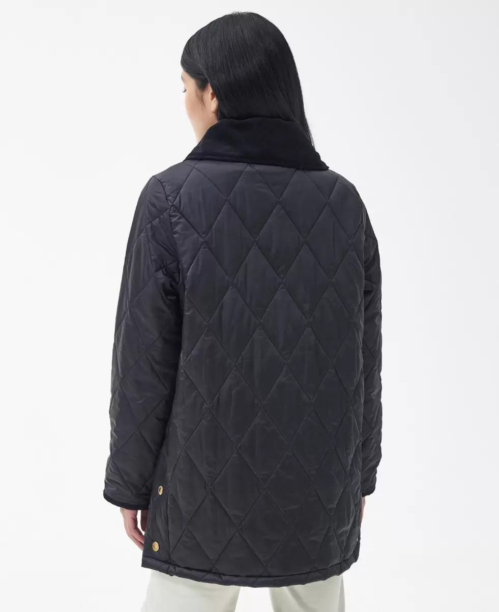 Barbour Modern Liddesdale Quilt Women Rugged Black Quilted Jackets - 3