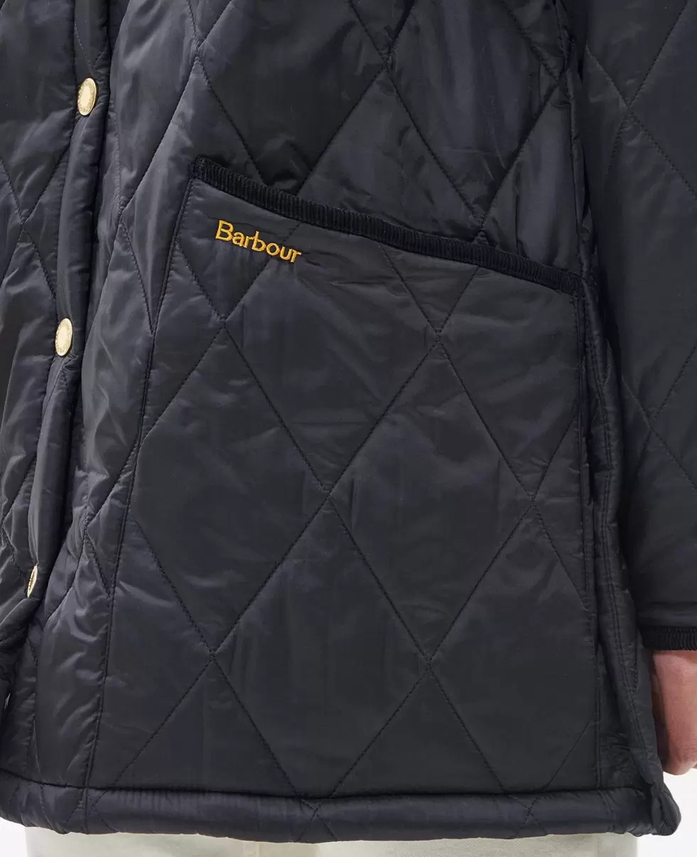 Barbour Modern Liddesdale Quilt Women Rugged Black Quilted Jackets - 6