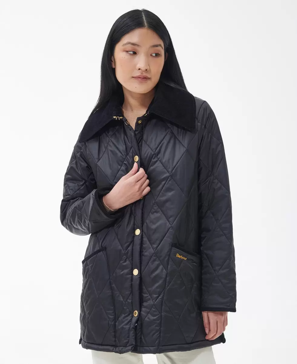 Barbour Modern Liddesdale Quilt Women Rugged Black Quilted Jackets