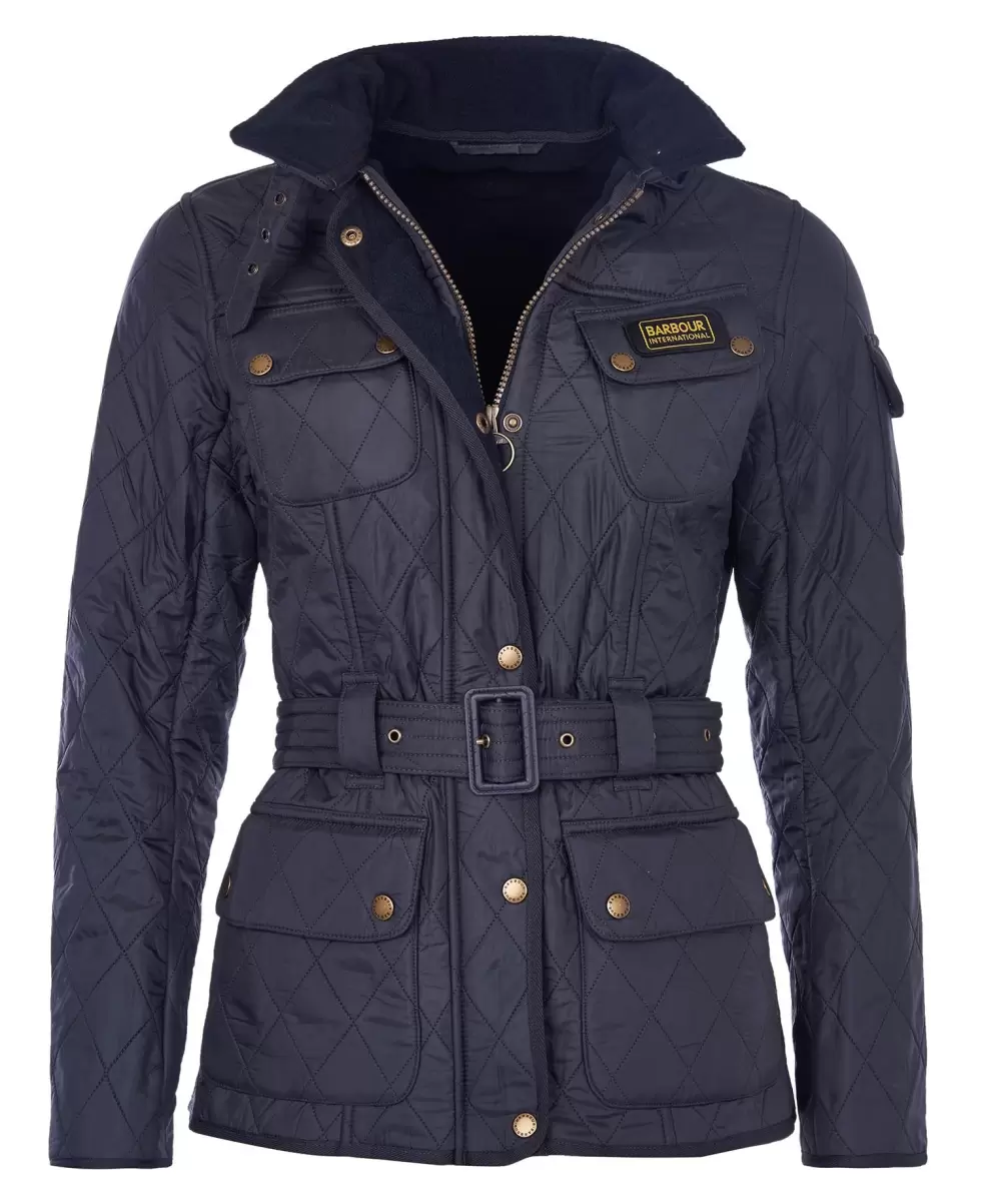B.intl International Polarquilt Jacket Barbour Quilted Jackets Women Navy Discover - 1